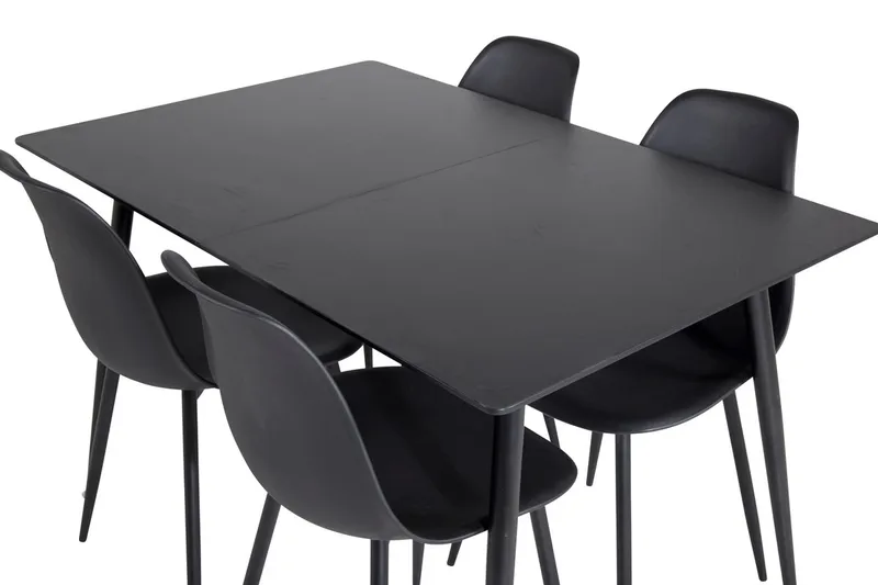 Rektangulær spisegruppe Venture Home Silar, Polar - svart - Møbler - Bord - Spisegrupper