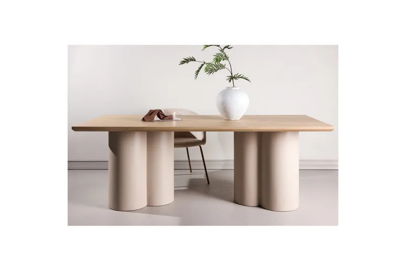 Rektangulært spisebord Olivia - Beige, 210x100x75 - Møbler - Bord - Spisebord & kjøkkenbord