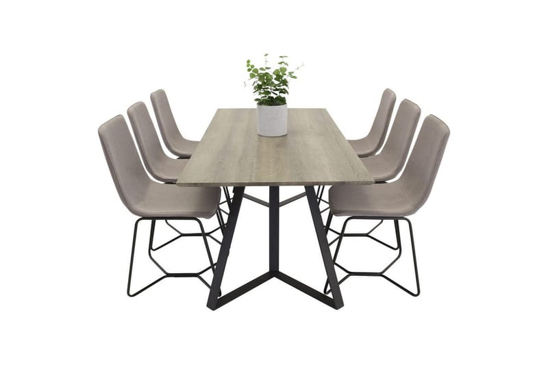 Rektangulært spisestuesett Marina, X - Møbler - Bord - Spisegrupper