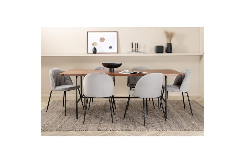 Rektangulært spisestuesett Uno, Wrinkles - Møbler - Bord - Spisegrupper