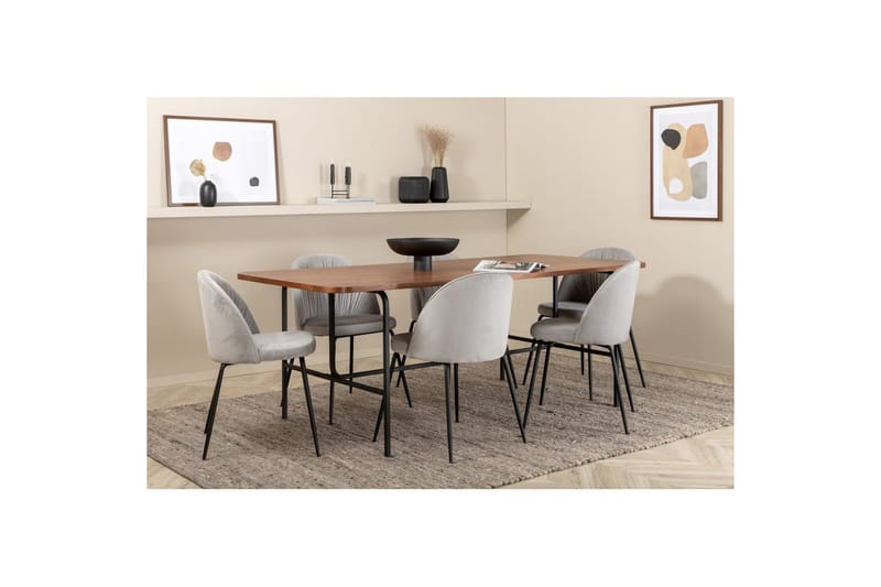 Rektangulært spisestuesett Uno, Wrinkles - Møbler - Bord - Spisegrupper