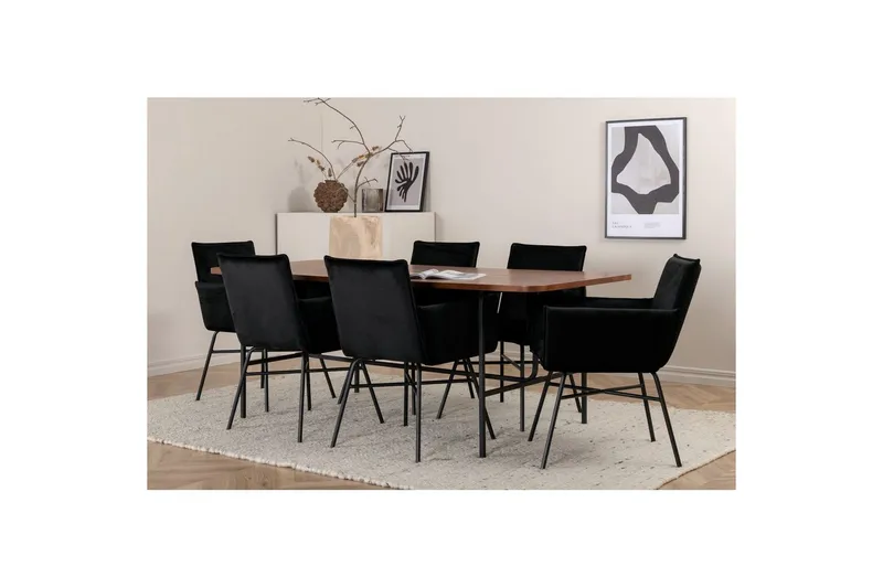 Rektangulært spisestuesett Uno, Petra - Møbler - Bord - Spisegrupper