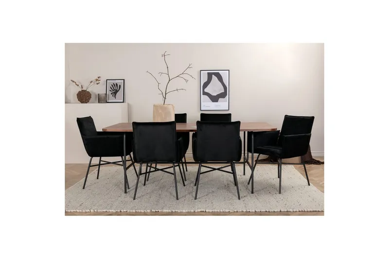 Rektangulært spisestuesett Uno, Petra - Møbler - Bord - Spisegrupper