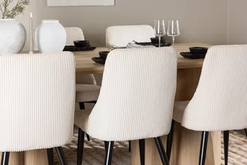 Rektangulär matgrupp Venture Home Beige Ljust trä 6st - Møbler - Bord - Spisegrupper