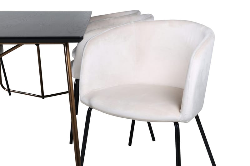 Rektangulär matgrupp Venture Home Beige Mässing - Møbler - Bord - Spisegrupper