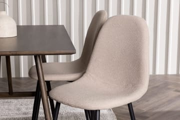 Rektangulär matgrupp Venture Home Beige Mörkbrun 4st - Møbler - Bord - Spisegrupper