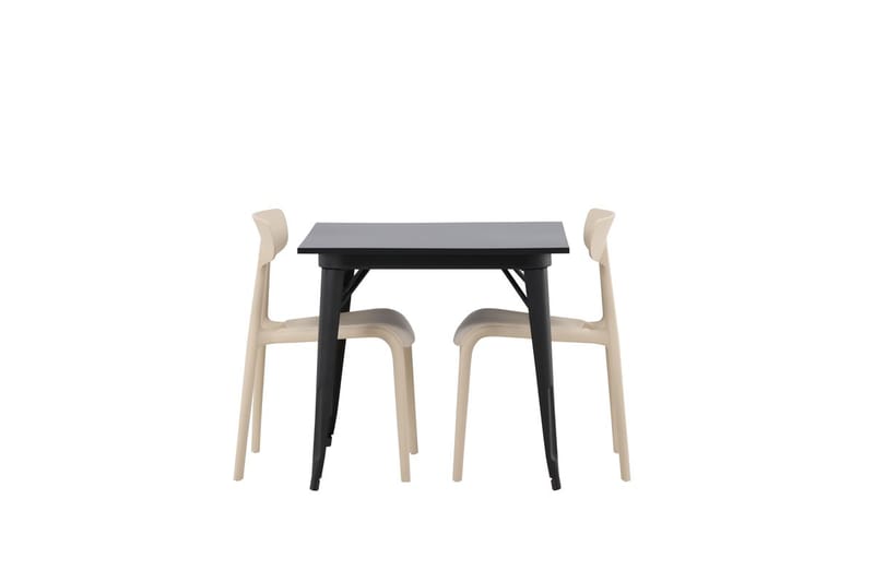 Rektangulär matgrupp Venture Home Beige Svart 2st - Møbler - Bord - Spisegrupper