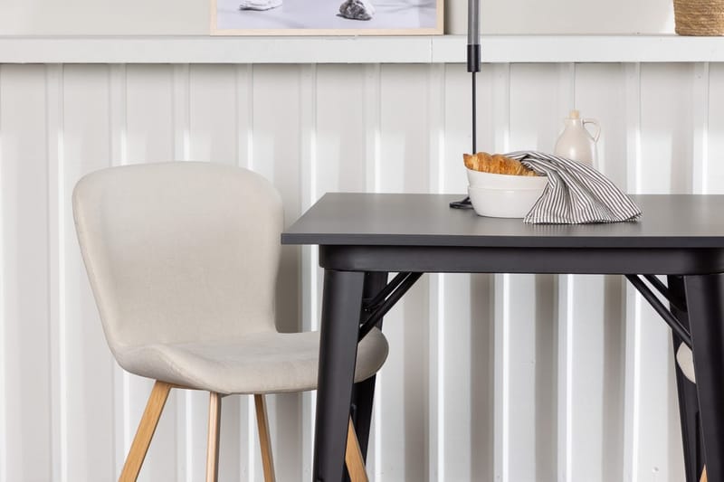 Rektangulär matgrupp Venture Home Beige Svart 2st - Møbler - Bord - Spisegrupper