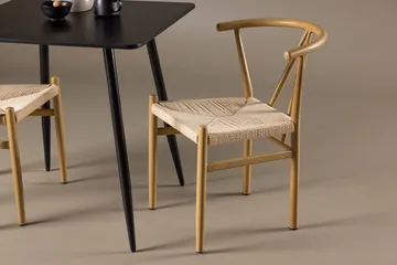 Rektangulär matgrupp Venture Home Beige Svart 2st - Møbler - Bord - Spisegrupper
