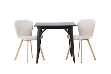 Rektangulär matgrupp Venture Home Beige Svart 2st - Møbler - Bord - Spisegrupper