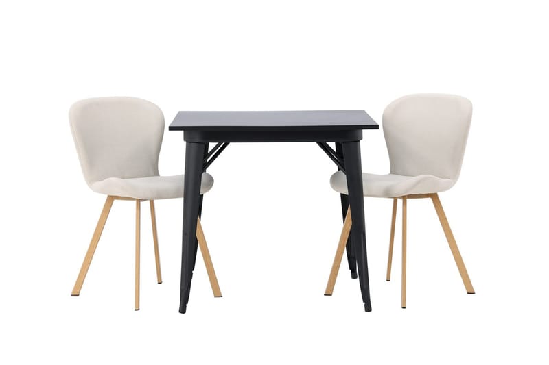 Rektangulär matgrupp Venture Home Beige Svart 2st - Møbler - Bord - Spisegrupper