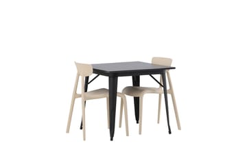 Rektangulär matgrupp Venture Home Beige Svart 2st - Møbler - Bord - Spisegrupper