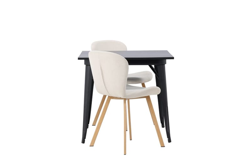 Rektangulär matgrupp Venture Home Beige Svart 2st - Møbler - Bord - Spisegrupper