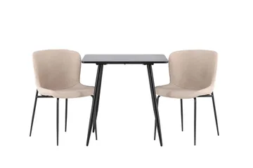 Rektangulär matgrupp Venture Home Beige Svart 2st - Møbler - Bord - Spisegrupper