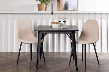Rektangulär matgrupp Venture Home Beige Svart 2st - Møbler - Bord - Spisegrupper
