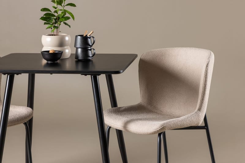 Rektangulär matgrupp Venture Home Beige Svart 2st - Møbler - Bord - Spisegrupper
