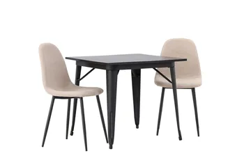Rektangulär matgrupp Venture Home Beige Svart 2st - Møbler - Bord - Spisegrupper