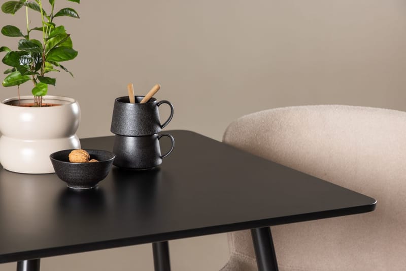 Rektangulär matgrupp Venture Home Beige Svart 2st - Møbler - Bord - Spisegrupper