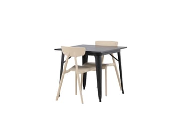 Rektangulär matgrupp Venture Home Beige Svart 2st - Møbler - Bord - Spisegrupper