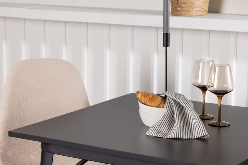 Rektangulär matgrupp Venture Home Beige Svart 2st - Møbler - Bord - Spisegrupper