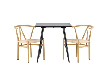 Rektangulär matgrupp Venture Home Beige Svart 2st - Møbler - Bord - Spisegrupper