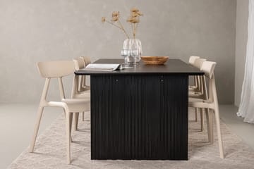 Rektangulär matgrupp Venture Home Beige Svart 6st - Møbler - Bord - Spisegrupper