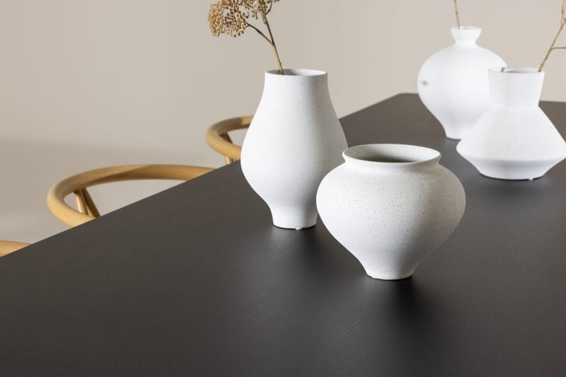 Rektangulär matgrupp Venture Home Beige Svart 6st - Møbler - Bord - Spisegrupper