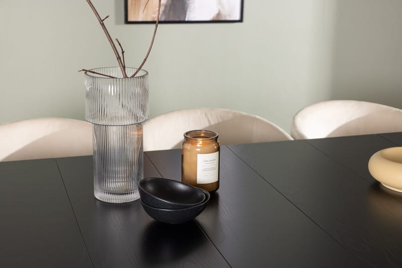 Rektangulär matgrupp Venture Home Beige Svart 6st - Møbler - Bord - Spisegrupper