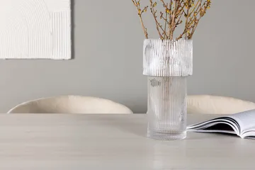 Rektangulär matgrupp Venture Home Beige Vit 6st - Møbler - Bord - Spisegrupper