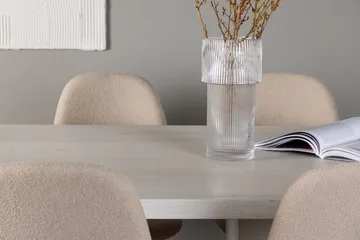 Rektangulär matgrupp Venture Home Beige Vit 6st - Møbler - Bord - Spisegrupper