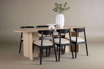 Rektangulär matgrupp Venture Home Beige - Møbler - Bord - Spisegrupper