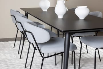 Rektangulär matgrupp Venture Home Blå Svart 6st - Møbler - Bord - Spisegrupper