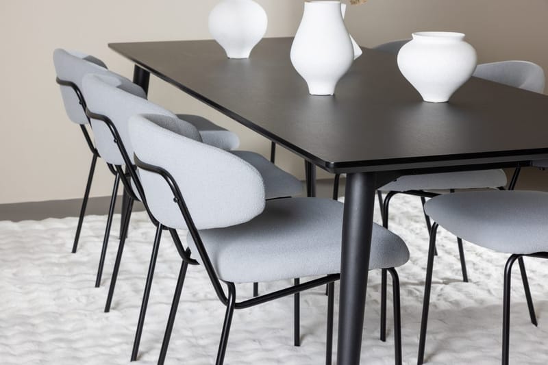 Rektangulär matgrupp Venture Home Blå Svart 6st - Møbler - Bord - Spisegrupper
