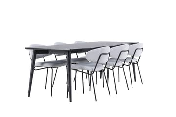 Rektangulär matgrupp Venture Home Blå Svart 6st - Møbler - Bord - Spisegrupper