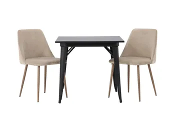 Rektangulär matgrupp Venture Home Brun Svart 2st - Møbler - Bord - Spisegrupper