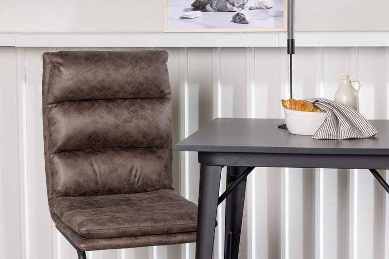 Rektangulär matgrupp Venture Home Brun Svart 2st - Møbler - Bord - Spisegrupper