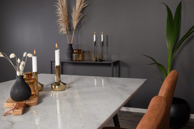 Rektangulär matgrupp Venture Home Brun Svart 4st - Møbler - Bord - Spisegrupper