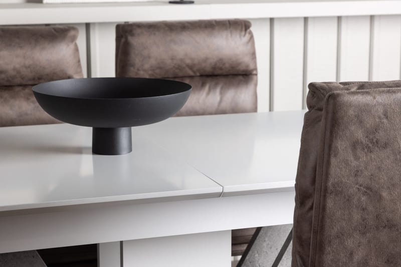 Rektangulär matgrupp Venture Home Brun Vit 4st - Møbler - Bord - Spisegrupper