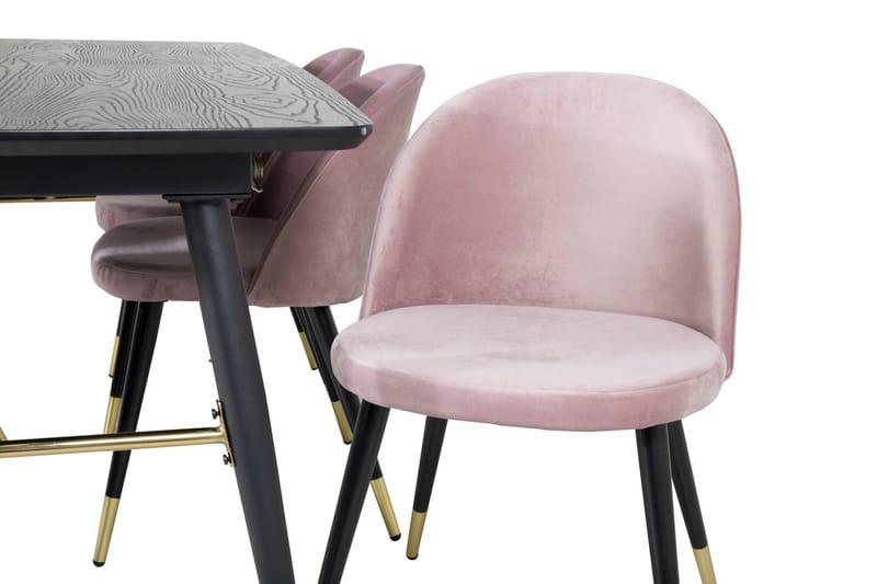 Rektangulär matgrupp Venture Home Gammelrosa Svart Mässing - Møbler - Bord - Spisegrupper