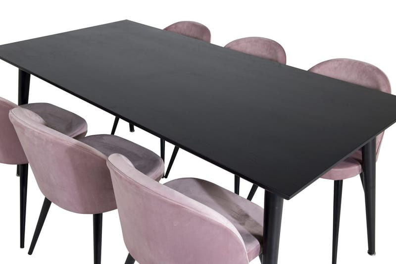 Rektangulär matgrupp Venture Home Gammelrosa Svart Svart - Møbler - Bord - Spisegrupper