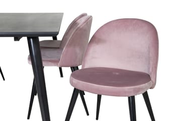 Rektangulär matgrupp Venture Home Gammelrosa Svart Svart - Møbler - Bord - Spisegrupper