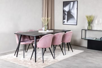 Rektangulär matgrupp Venture Home Gammelrosa Svart Svart - Møbler - Bord - Spisegrupper