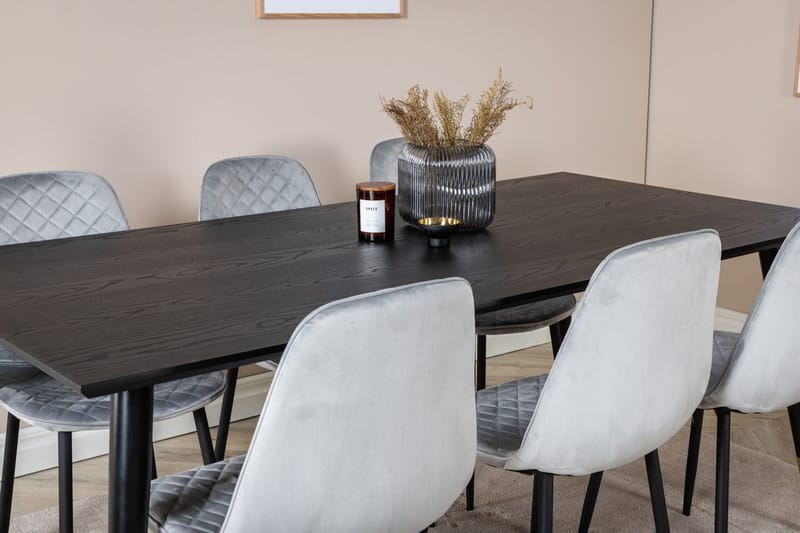 Rektangulär matgrupp Venture Home Grå Guld - Møbler - Bord - Spisegrupper