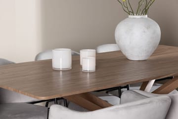Rektangulär matgrupp Venture Home Grå Mocka 6st - Møbler - Bord - Spisegrupper