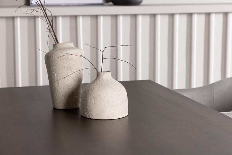 Rektangulär matgrupp Venture Home Grå Mörkbrun 4st - Møbler - Bord - Spisegrupper
