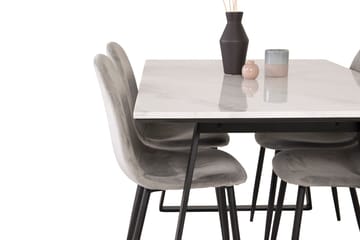 Rektangulär matgrupp Venture Home Grå Svart 4st - Møbler - Bord - Spisegrupper