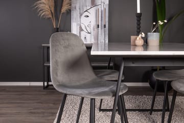 Rektangulär matgrupp Venture Home Grå Svart 4st - Møbler - Bord - Spisegrupper