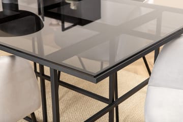 Rektangulär matgrupp Venture Home Grå Svart 6st - Møbler - Bord - Spisegrupper