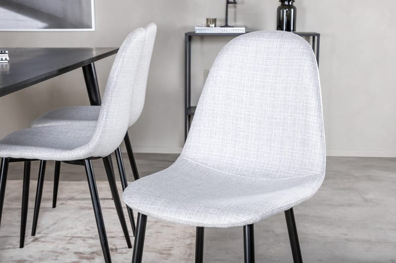 Rektangulär matgrupp Venture Home Grå Svart 6st - Møbler - Bord - Spisegrupper