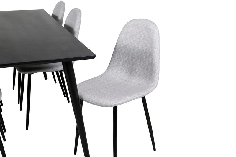 Rektangulär matgrupp Venture Home Grå Svart 6st - Møbler - Bord - Spisegrupper